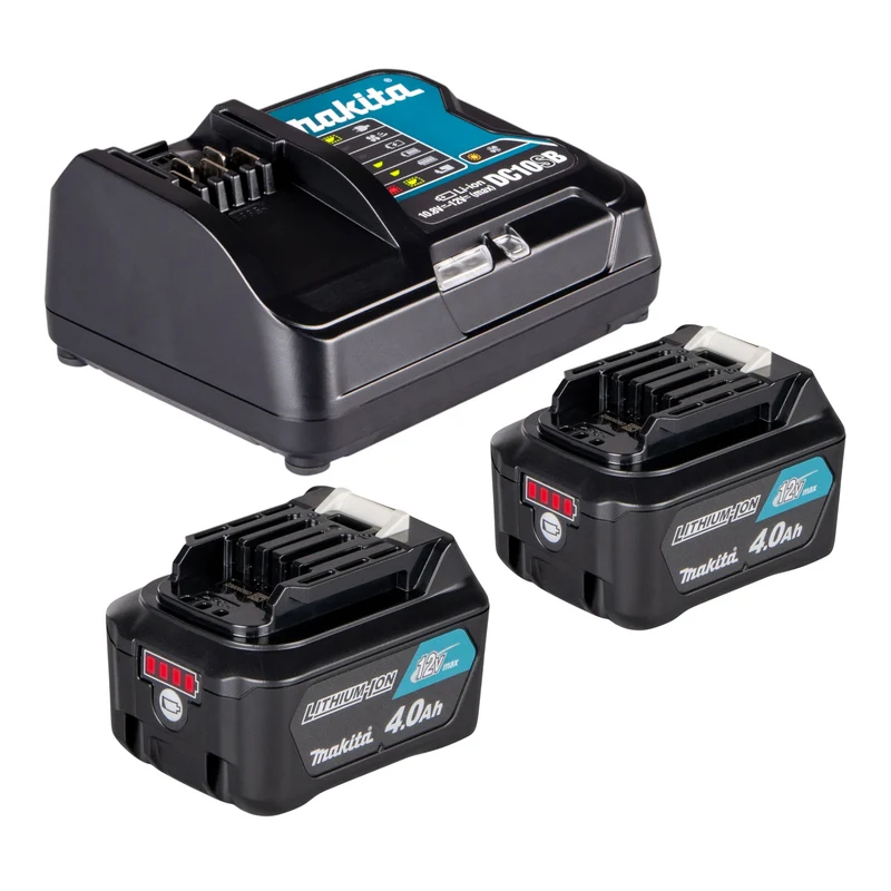 Makita MP 100 DSM Akku Kompressor 12 V max. 8,3 bar + 2x Akku 4,0 Ah + Ladegerät