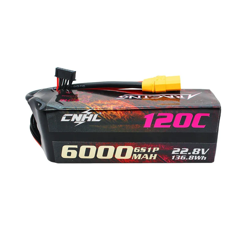 CNHL Racing Series LiHV 6000mAh 22,8 V 6S Lipo-Akku 120C mit XT90-Stecker