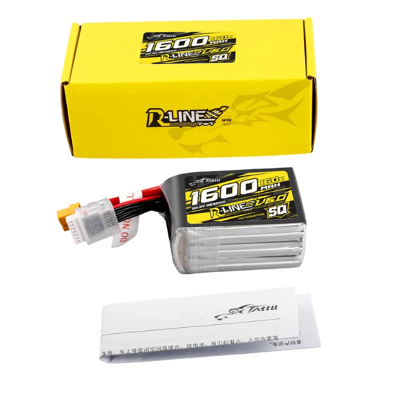 Tattu R-Line V6 1600mAh 6S 160C SQ LiPo-Akku mit XT60