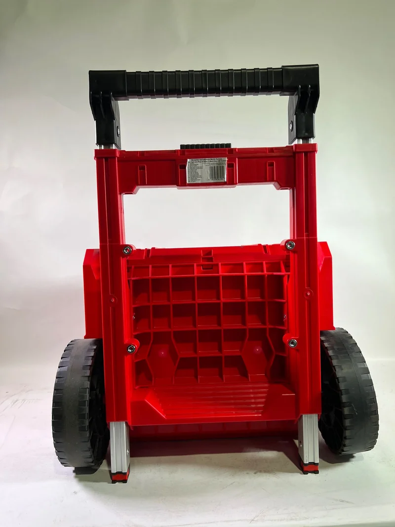 Qbrick System PRO Cart 2.0 Plus Drawer 2 Red Ultra HD Custom mobile Box auf Rädern 520 x 415 x 660 mm 9,5 l 12 l abnehmbarer Doppelteleskopgriff - Beschädigt