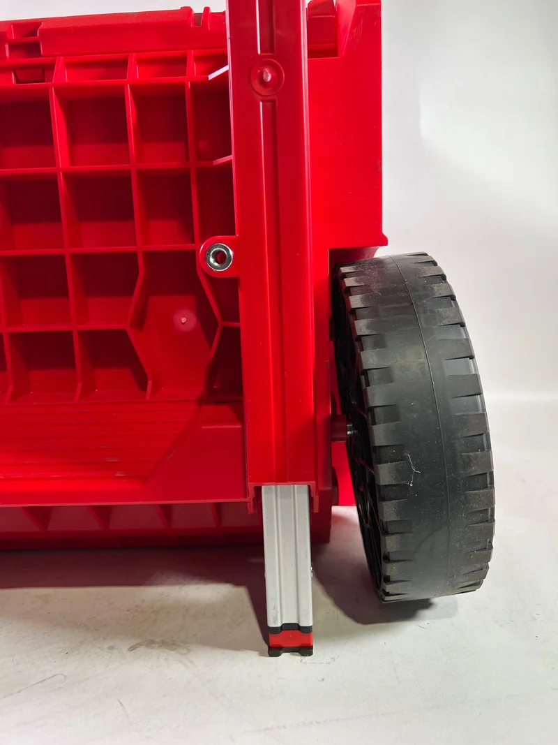 Qbrick System PRO Cart 2.0 Plus Drawer 2 Red Ultra HD Custom mobile Box auf Rädern 520 x 415 x 660 mm 9,5 l 12 l abnehmbarer Doppelteleskopgriff - Beschädigt