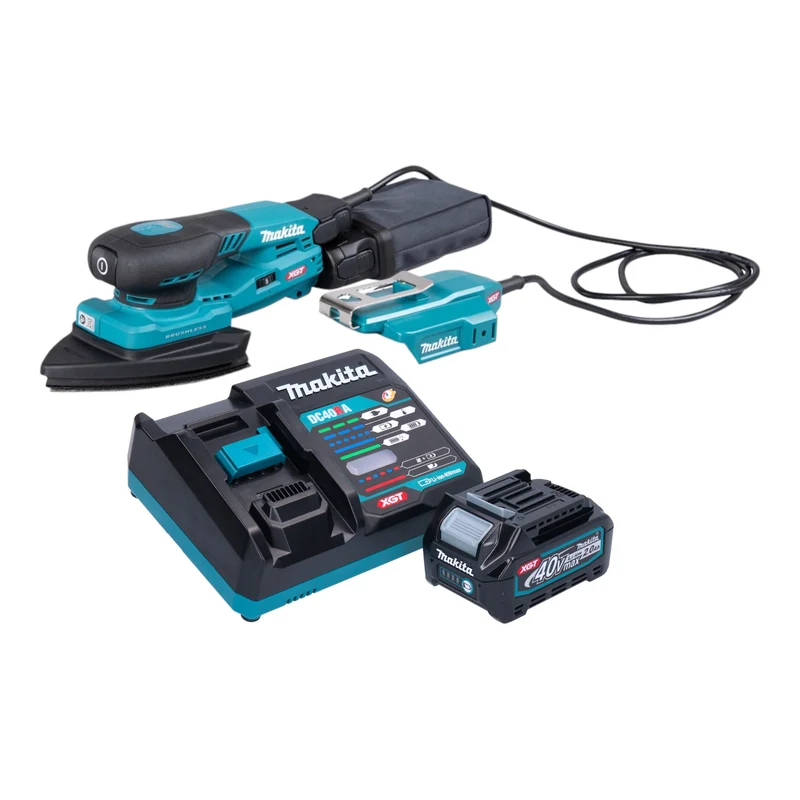 Makita BO 006 CGA101 Akku Deltaschleifer 40 V max. 100 x 150 mm 3,0 mm Hub Brushless + 1x Akku 2,0 Ah + Ladegerät