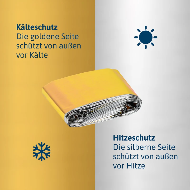 Rettungsdecke gold / silber