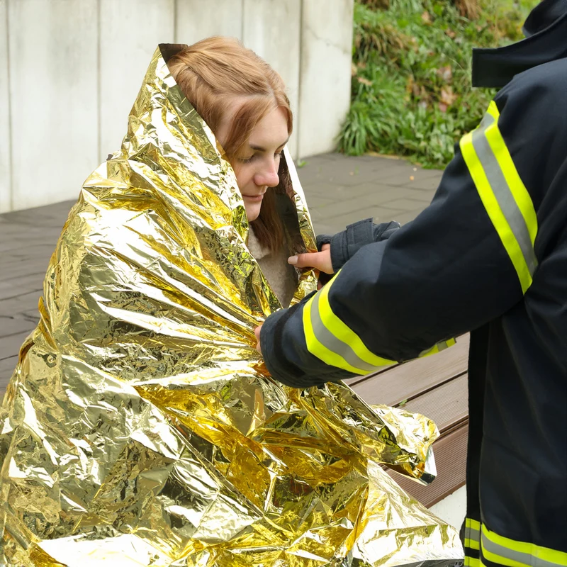 Rettungsdecke gold / silber