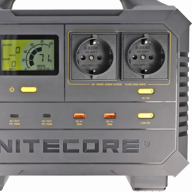 Nitecore NES1200 Power Station mit 348000mAh Kapazität, perfekt als mobile Stromversorgung geeignet, die neue Nitecore NES1200 Powerstation