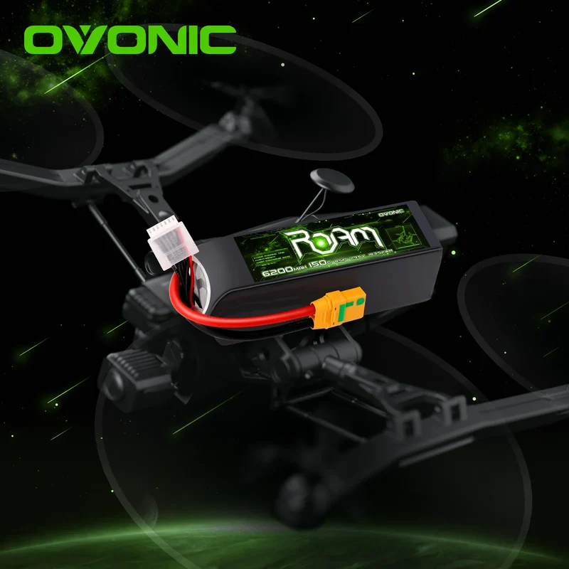 Ovonic Roam Serie 8S 6200mAh 8S1P 150C 29,6V Lipo Akku XT90 Anti-Blitz Stecker