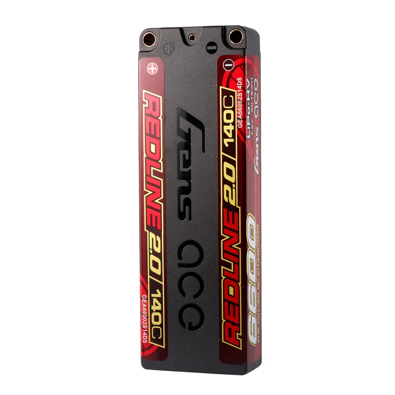 Gens Ace Redline 2.0 Serie 6600mAh 2S1P 7,6V 140C HardCase HV Lipo-Akkupack mit Hardcase 131#