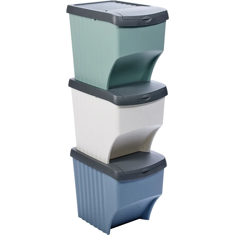 Recycling-Behälter 3-teilig