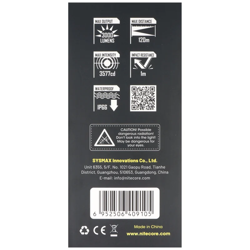 Nitecore NWL30 Universal-Arbeitsleuchte, mit Mücken-Abwehr, max. 3000 Lumen, stufenlose Einstellungen, wiederaufladbar
