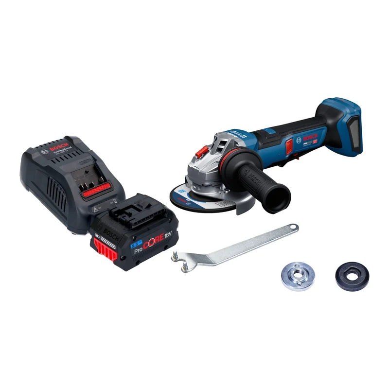 Bosch GWS 18V-11 PS Akku Winkelschleifer 18 V 125 mm Brushless + 1x ProCORE Akku 5,5 Ah + Ladegerät