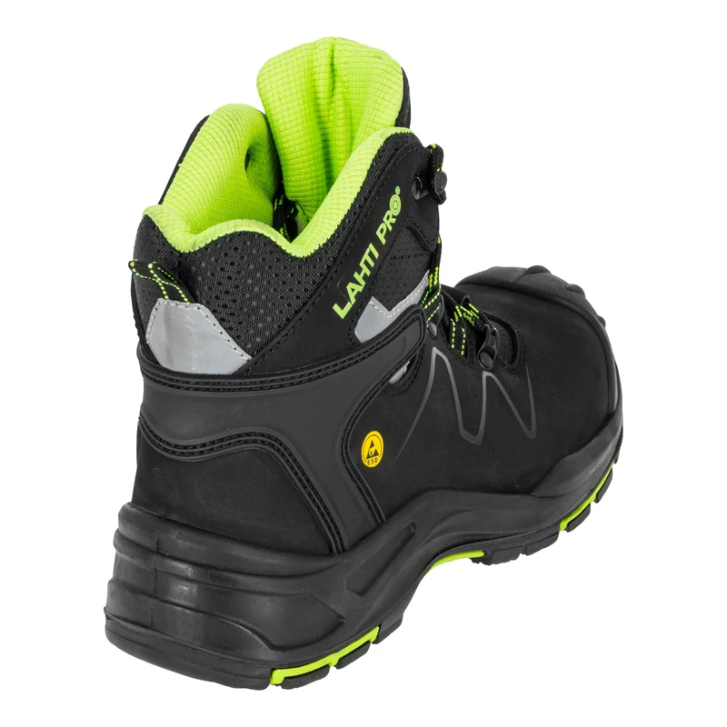 LAHTI PRO Sicherheitsstiefel Nubuk S3 FO HRO SR Größe 47 ( L3013047 ) schwarz grün