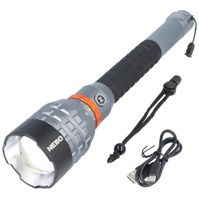 NEBO Davinci 18000 LED Taschenlampe, 18000 Lumen, bis zu 253 Meter Leuchtweite, wiederaufladbar