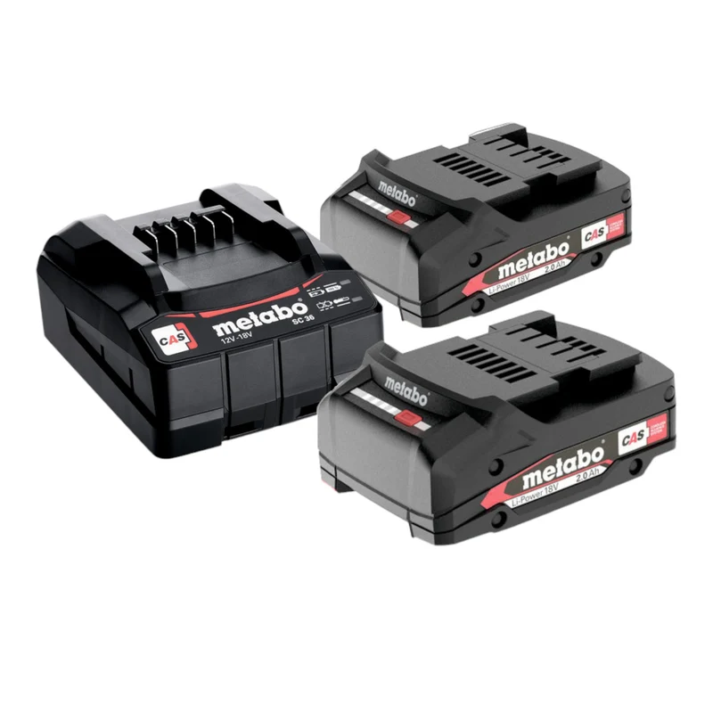 Metabo Combo Set 2.2.5 18 V BS 18 + SGS 18 LTX Q + 2x Akku 2,0 Ah + Ladegerät + metaBOX ( 685186000 )