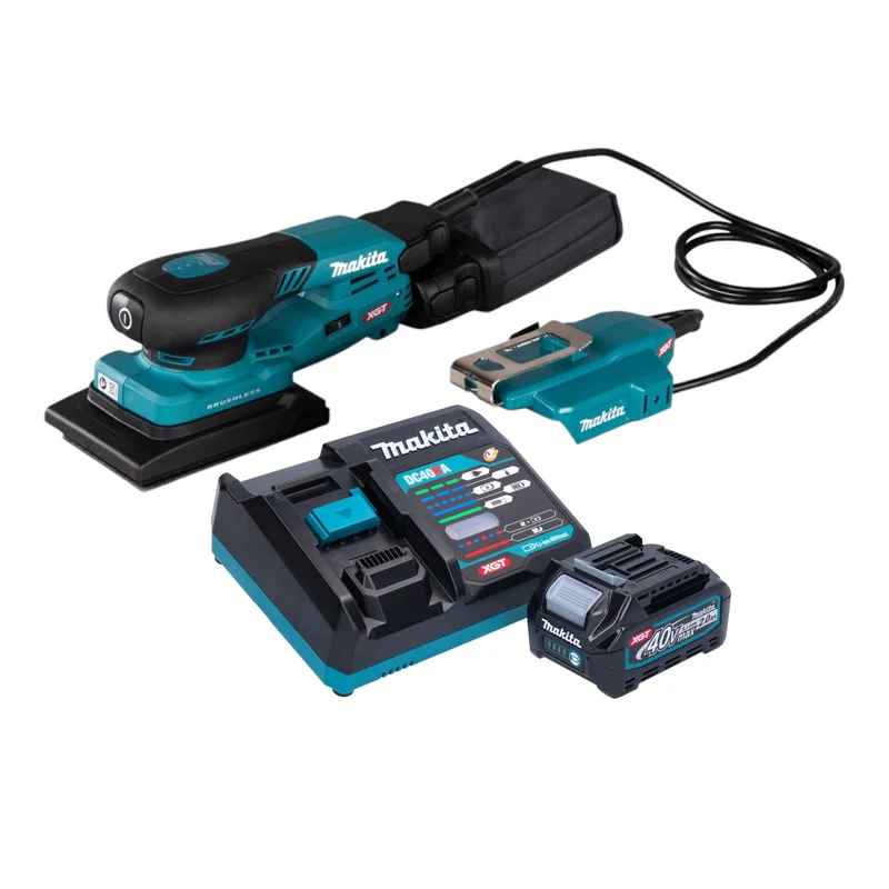 Makita BO 005 CGA101 Akku Schwingschleifer 40 V max. 80 x 130 mm 3,0 mm Hub Brushless + 1x Akku 2,0 Ah + Ladegerät