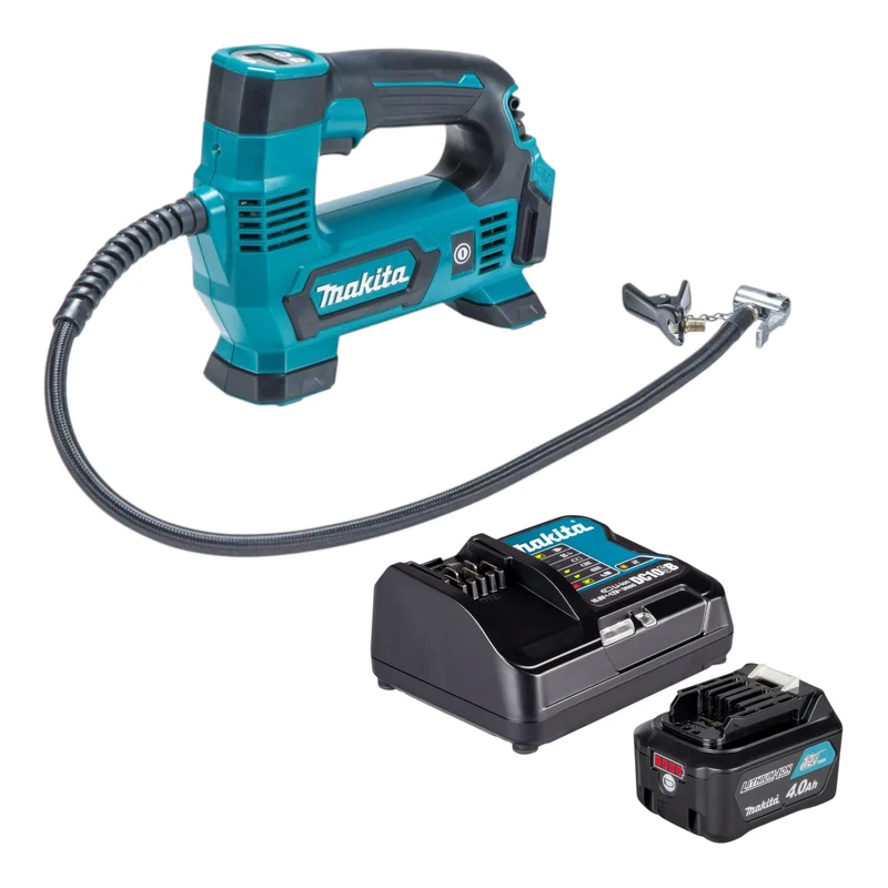 Makita MP 100 DSM1 Akku Kompressor 12 V max. 8,3 bar + 1x Akku 4,0 Ah + Ladegerät