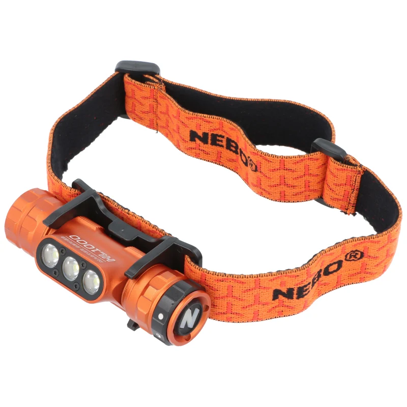 NEBO Master Series HL1000 Stirnlampe, 1000 Lumen, bis zu 138 Metern, inkl. 3200mAh, 3,7V Li-Ion Akku, wiederaufladbar