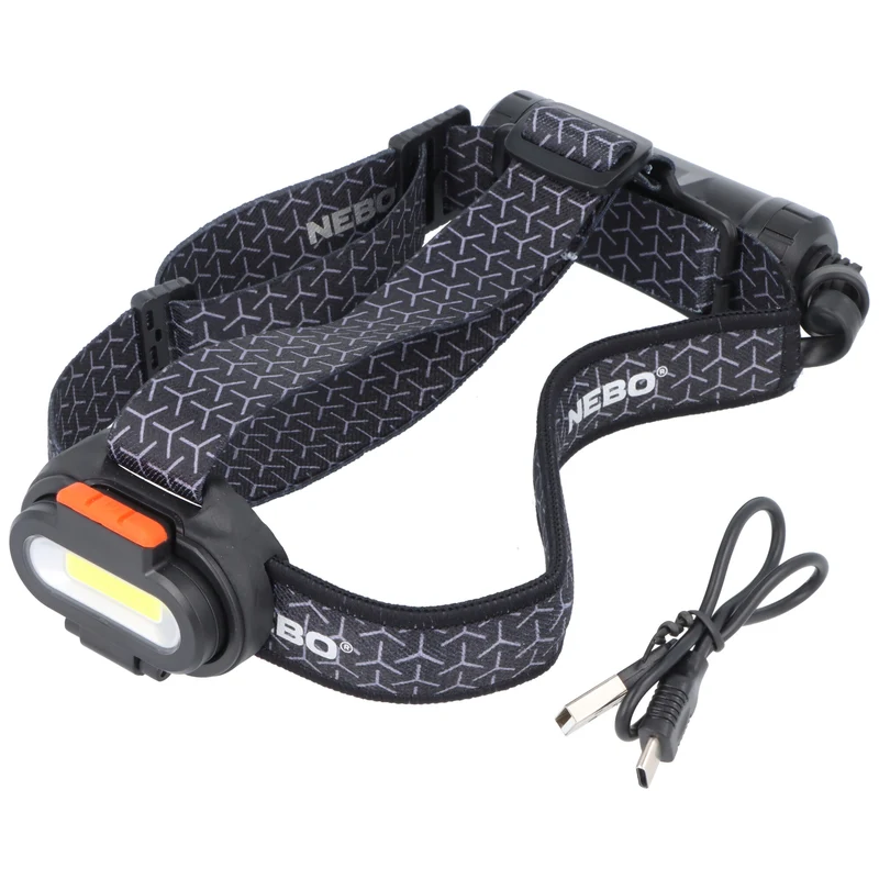 NEBO Einstein 1500 Flex LED Stirnlampe, 1500 Lumen, bis zu 64 Meter Leuchtweite, wiederaufladbar