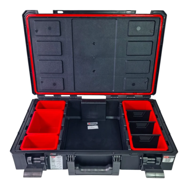 Qbrick System ONE 200 1.0 Technik Werkzeugkoffer modularer Organizer 585 x 385 x 190 mm 15,4 l stapelbar IP66 - alte Version