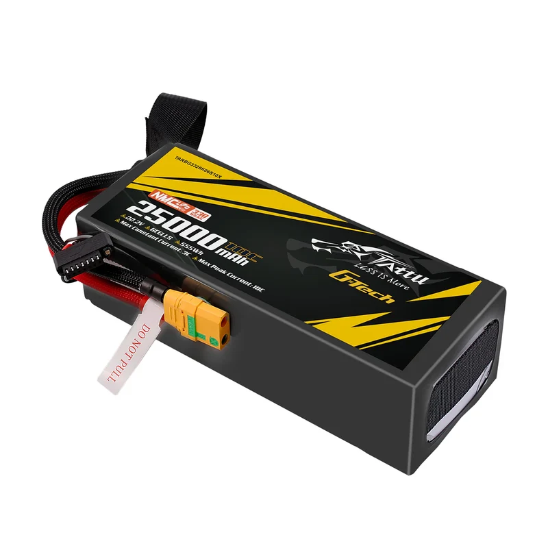 TATTU NMC Semi-Solid State 330Wh/kg 25000mAh 10C 22,2V 6S1P Lipo-Akkupack mit XT90-S-Stecker