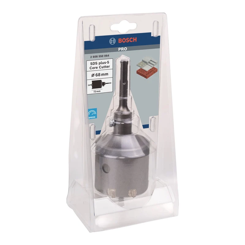 Bosch PRO SDS Plus-5 Bohrkrone Set 3 tlg. 68 x 72 mm ( 2608550064 ) für Bohrhämmer