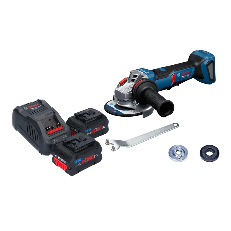 Bosch GWS 18V-11 PS Akku Winkelschleifer 18 V 125 mm Brushless + 2x ProCORE Akku 5,5 Ah + Ladegerät