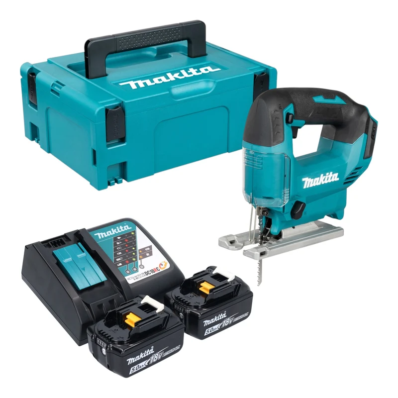 Makita DJV 186 RTJ Akku Pendelhubstichsäge 18 V + 2x Akku 5,0 Ah + Ladegerät + Makpac