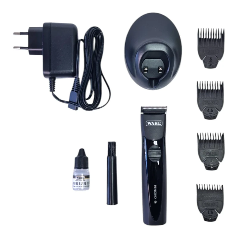 Wahl ChroMini Akku Trimmer 0,3 x 32 mm ( 1591-0466 ) + 4x Aufsteckkamm