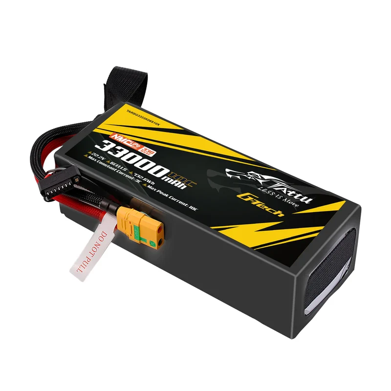 TATTU NMC Semi-Solid State 330Wh/kg 33000mAh 10C 22,2V 6S1P Lipo-Akkupack mit XT90-S-Stecker