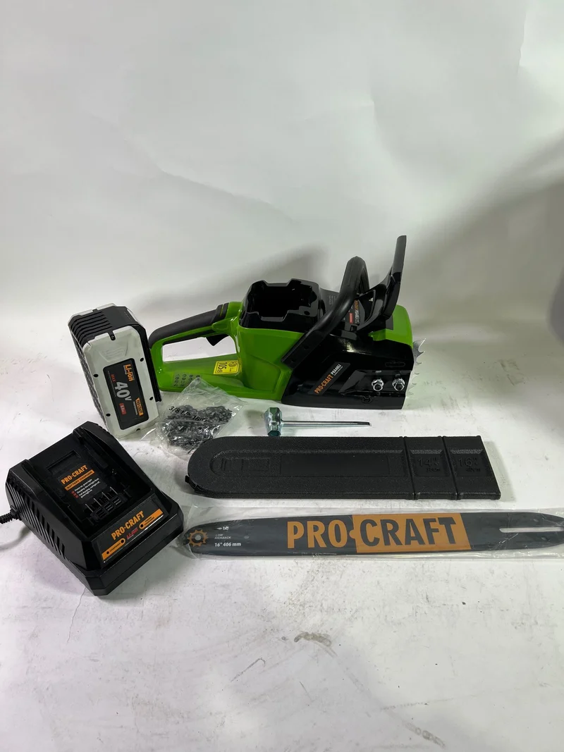 Procraft PKA48Li Akku Kettensäge 40 V 406 mm Brushless + 1x Akku 8,0 Ah + Ladegerät - Leicht Gebraucht