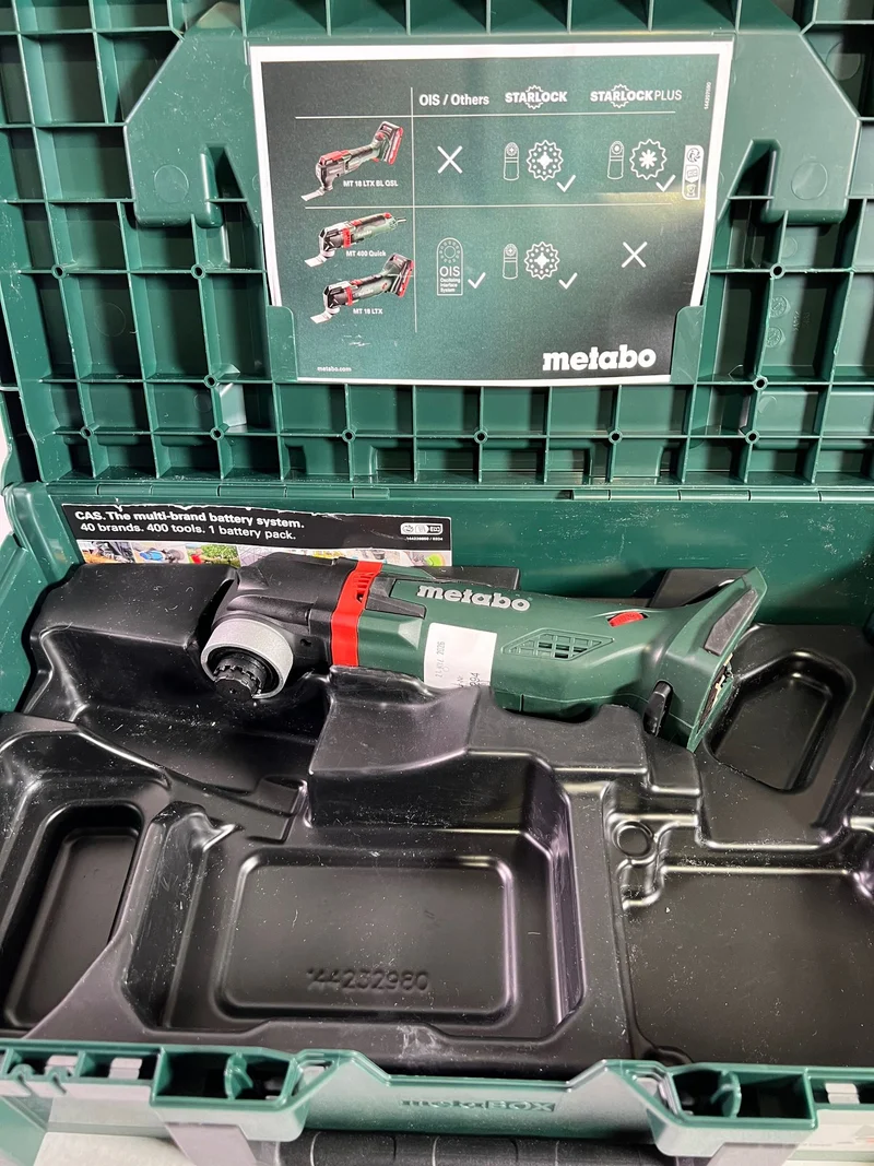 Metabo MT 18 LTX Akku Multitool 18V ( 613021840 ) OIS-/Starlock-kompatibel + Koffer - ohne Akku, ohne Ladegerät - Reparaturgerät