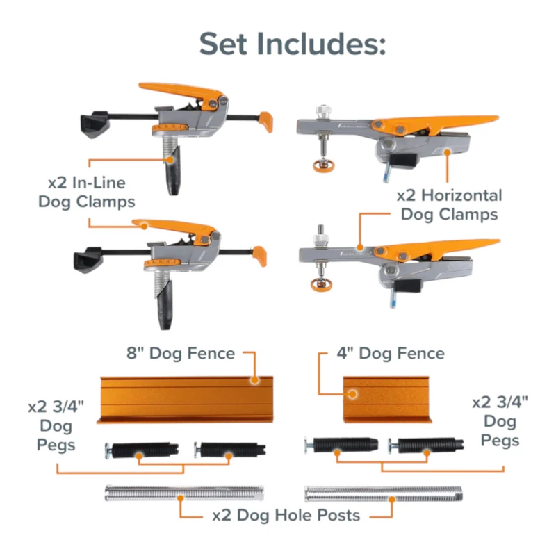 BORA Auto Adjust In-Line Dog Zwingenset Set ( BR-G090301 )