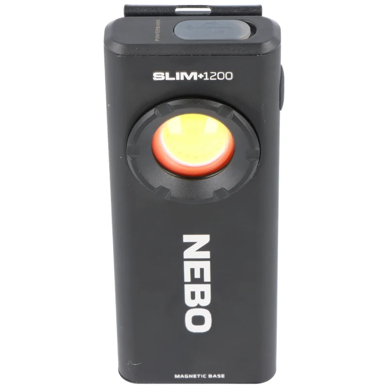 NEBO Slim+ 1200 COB-LED Taschenlampe, 1200 Lumen, 52 Meter Leuchtweite, Powerbank-Funktion, wiederaufladbar