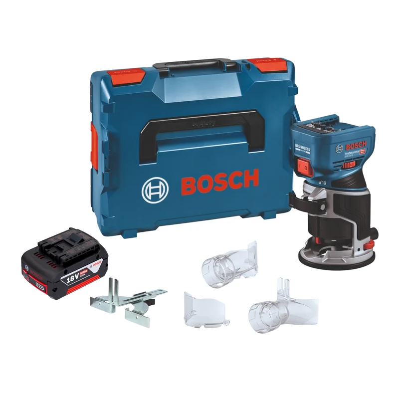 Bosch GKF 18V-8 Professional Akku Kantenfräse 18 V 8,0 mm Brushless + 1x Akku 5,0 Ah + L-Boxx - ohne Ladegerät