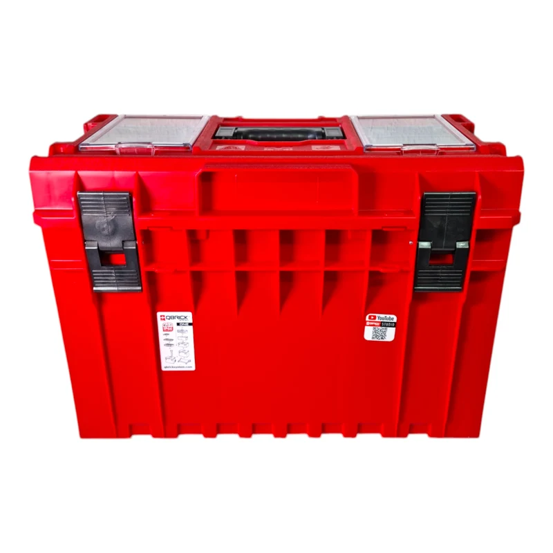 Qbrick System ONE 450 PROFI RED ULTRA HD Custom Werkzeugkoffer modularer Organizer 585 x 385 x 420 mm 52 l stapelbar IP66 - alte Version