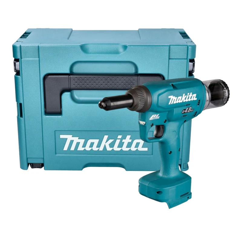 Makita DRV 150 ZJ Akku Blindnietsetzgerät 18 V 10 kN 2,4 - 4,8 mm Brushless + Makpac - ohne Akku, ohne Ladegerät