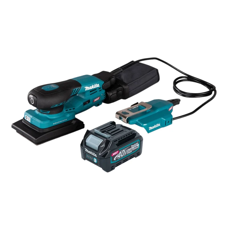 Makita BO 005 CGA1 Akku Schwingschleifer 40 V max. 80 x 130 mm 3,0 mm Hub Brushless + 1x Akku 2,0 Ah - ohne Ladegerät