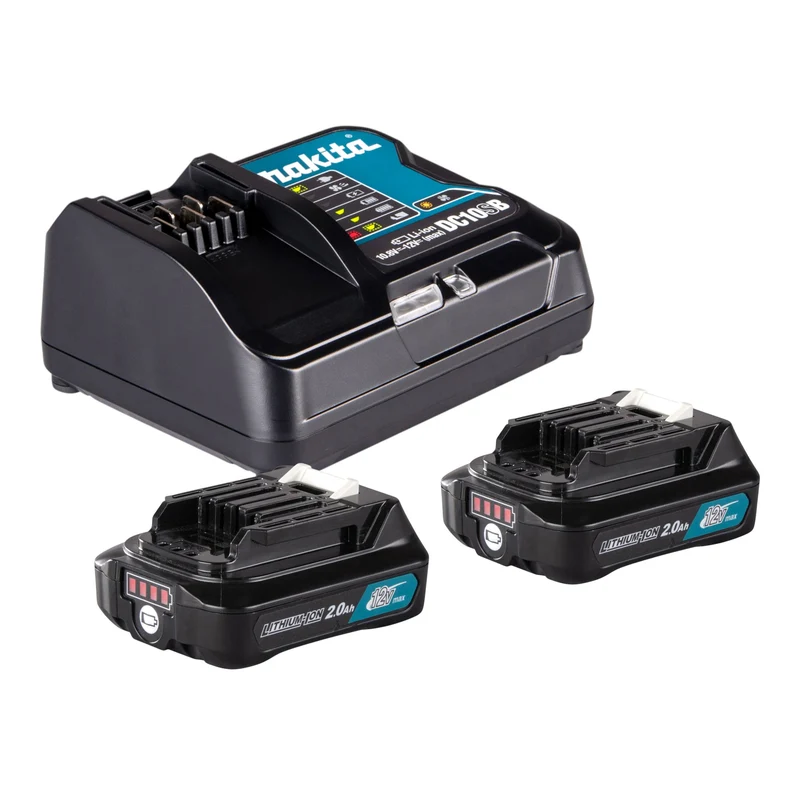 Makita MP 100 DSA Akku Kompressor 12 V max. 8,3 bar + 2x Akku 2,0 Ah + Ladegerät