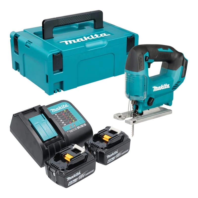 Makita DJV 186 SGJ Akku Pendelhubstichsäge 18 V + 2x Akku 6,0 Ah + Ladegerät + Makpac