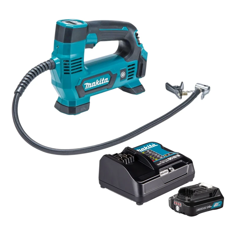 Makita MP 100 DSA1 Akku Kompressor 12 V max. 8,3 bar + 1x Akku 2,0 Ah + Ladegerät
