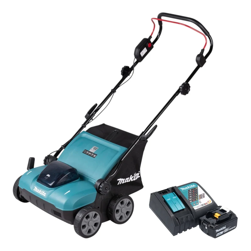 Makita DUV 320 RT Akku Vertikutierer 18 V 32 cm 30 l Brushless + 1x Akku 5,0 Ah + Ladegerät