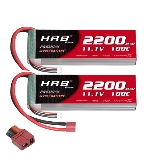 HRB 3S 2200mAh 11,1V 100C LiPo-Akku mit Deans T-Stecker (2 St.)