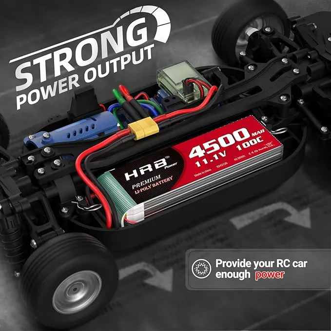 HRB 3S 11,1V 4500mAh 100C LiPo Akku mit XT60 Stecker (2 St.)