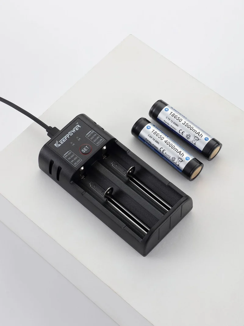 KeepPower K2 Ladegerät für Li-Ion und Ni-MH Akkus USB-C
