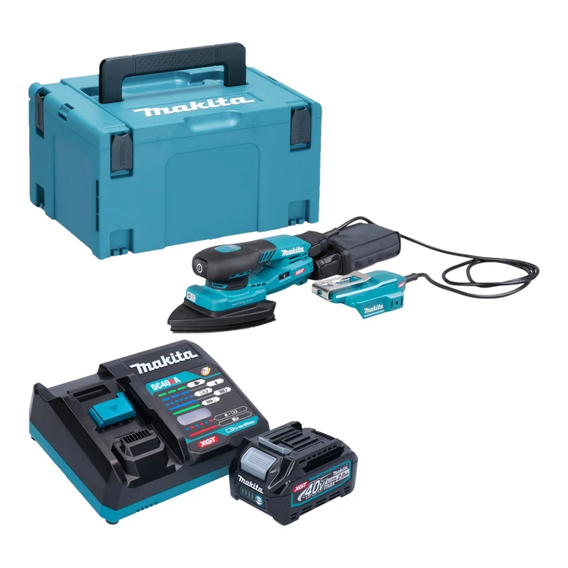 Makita BO 006 CGA101 Akku Deltaschleifer 40 V max. 100 x 150 mm 3,0 mm Hub Brushless + 1x Akku 2,0 Ah + Ladegerät + Makpac