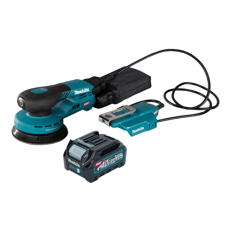 Makita BO 003 CGA1 Akku Exzenterschleifer 40 V max. 125 mm 3,0 mm Hub Brushless + 1x Akku 2,0 Ah - ohne Ladegerät