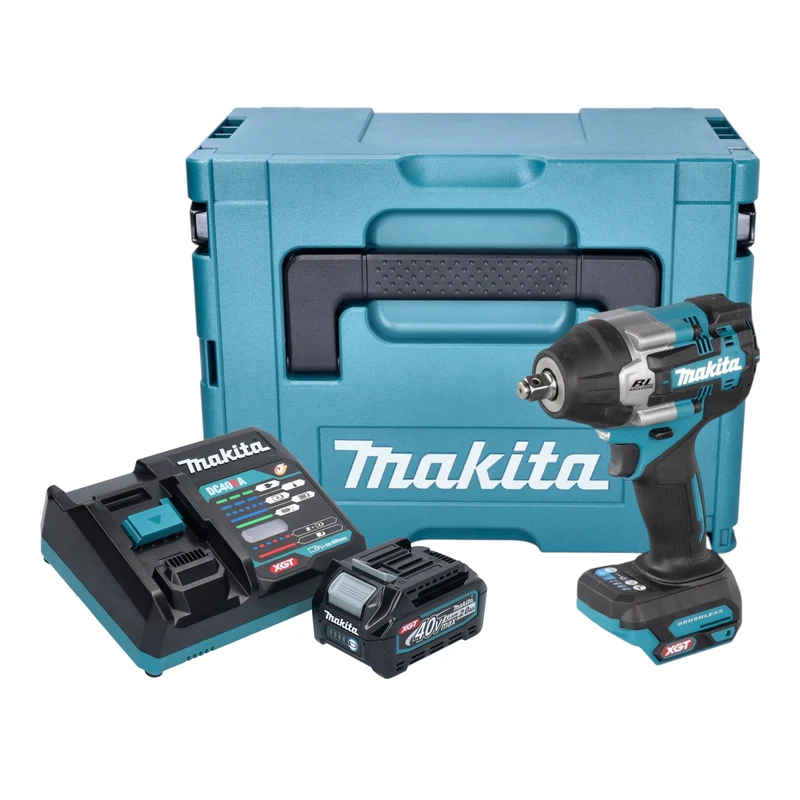 Makita TW 007 GA101 Akku Schlagschrauber 40 V max. 760 Nm 1/2'' Brushless + 1x Akku 2,0 Ah + Ladegerät + Makpac