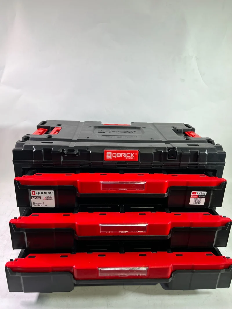 Qbrick System ONE Drawer 3 Toolbox 2.0 Werkzeugbox 587 x 380 x 340 mm 27 l mit drei Schubladen - Gebraucht