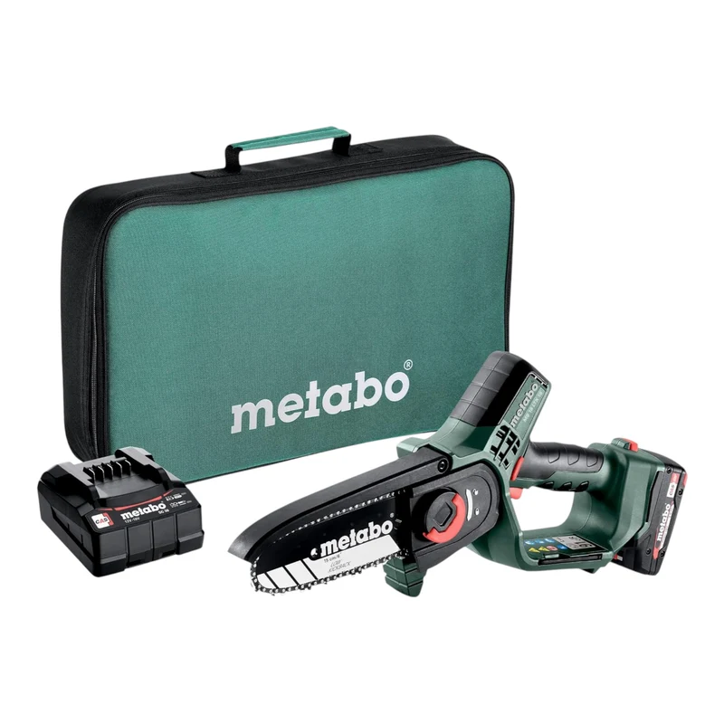 Metabo MS 18 LTX 15 Akku Gehölzsäge 15 cm 5 m/s ( 600856500 ) + 1x Akku 2,0 Ah + Ladegerät + Tasche
