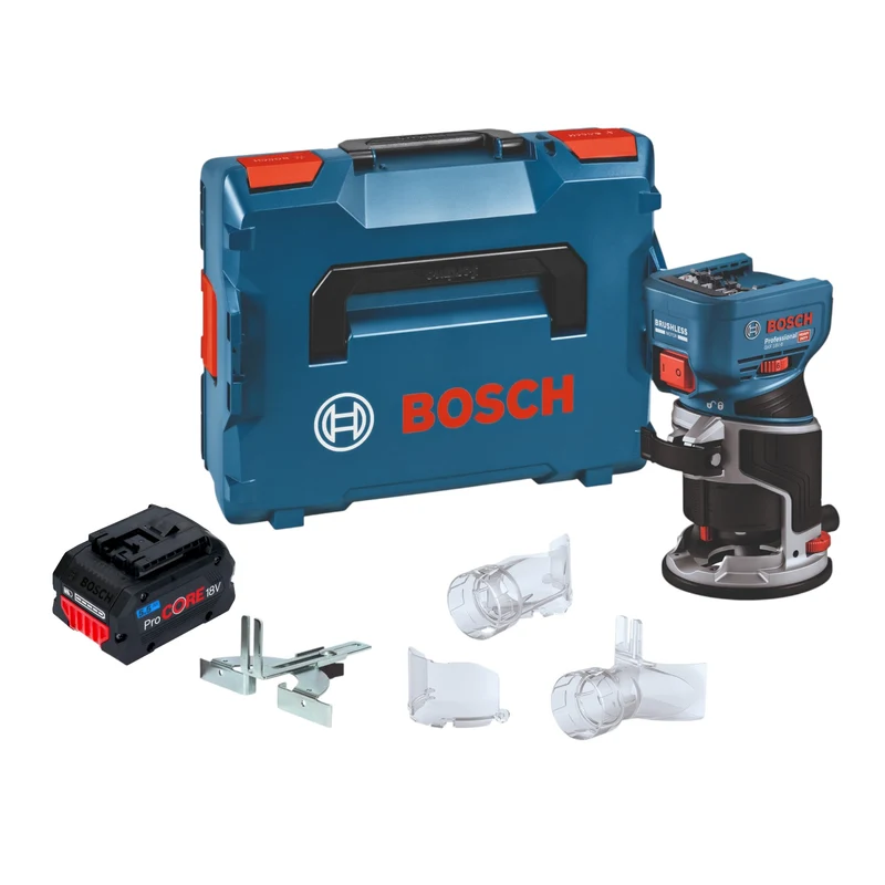 Bosch GKF 18V-8 Professional Akku Kantenfräse 18 V 8,0 mm Brushless + 1x ProCORE Akku 5,5 Ah + L-Boxx - ohne Ladegerät