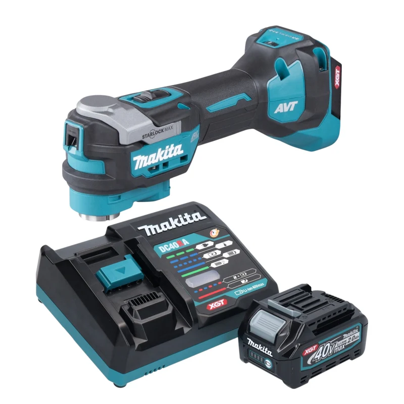 Makita TM 001 GA101 Akku Multifunktionswerkzeug 40 V max. Starlock Max Brushless + 1x Akku 2,0 Ah + Ladegerät